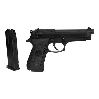 Beretta Model 92FS 9mm Double/Single Action 4.9 Inch Barrel Bruniton Matte Black Finish Plastic Grips Three Dot Sights 15 Round Made In Italy USED: