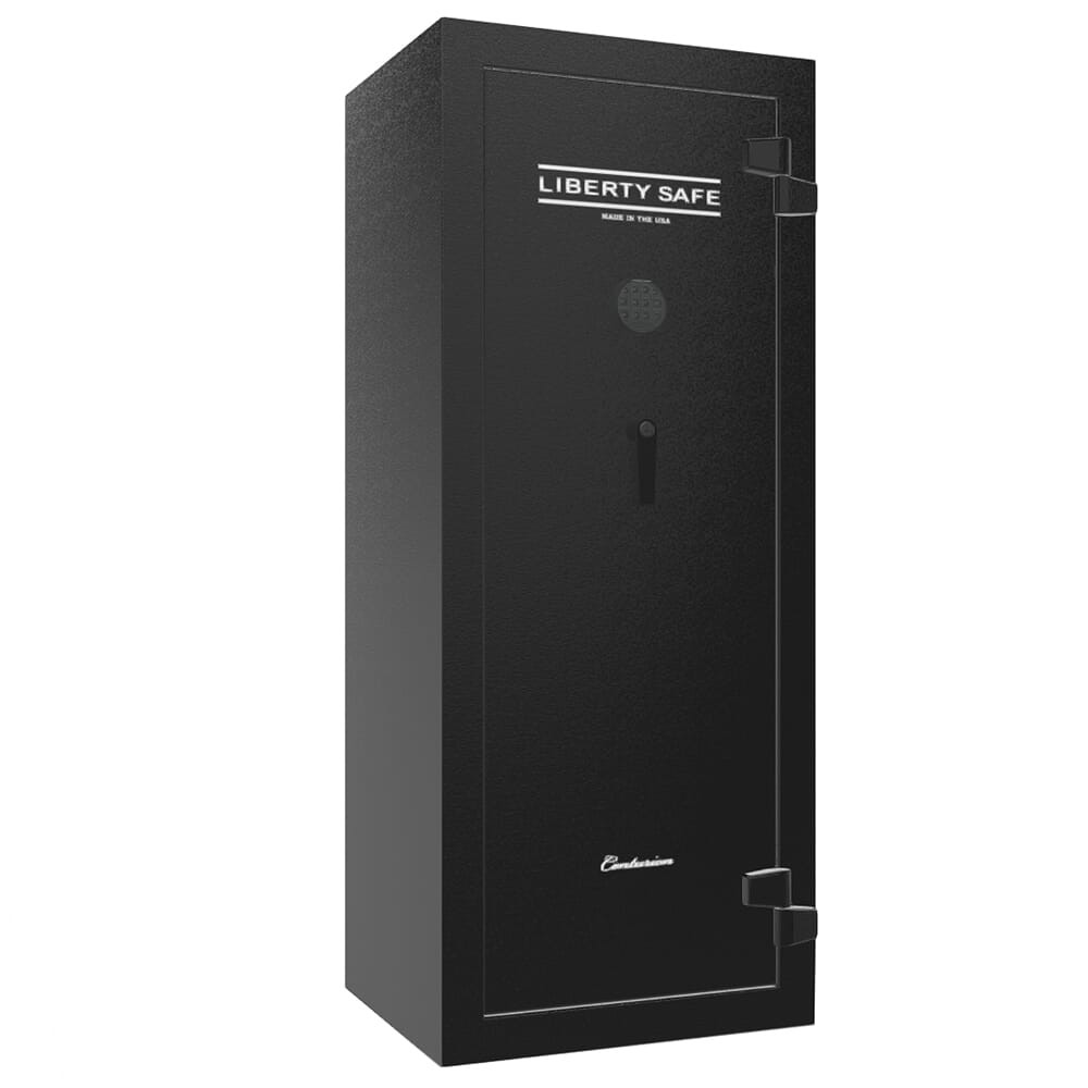 Liberty Safe Centurion Black Textured 18-Gun Flex Interior Safe w/Silver Ink & SecuRam Top Lit Black eLock - Liberty Safe