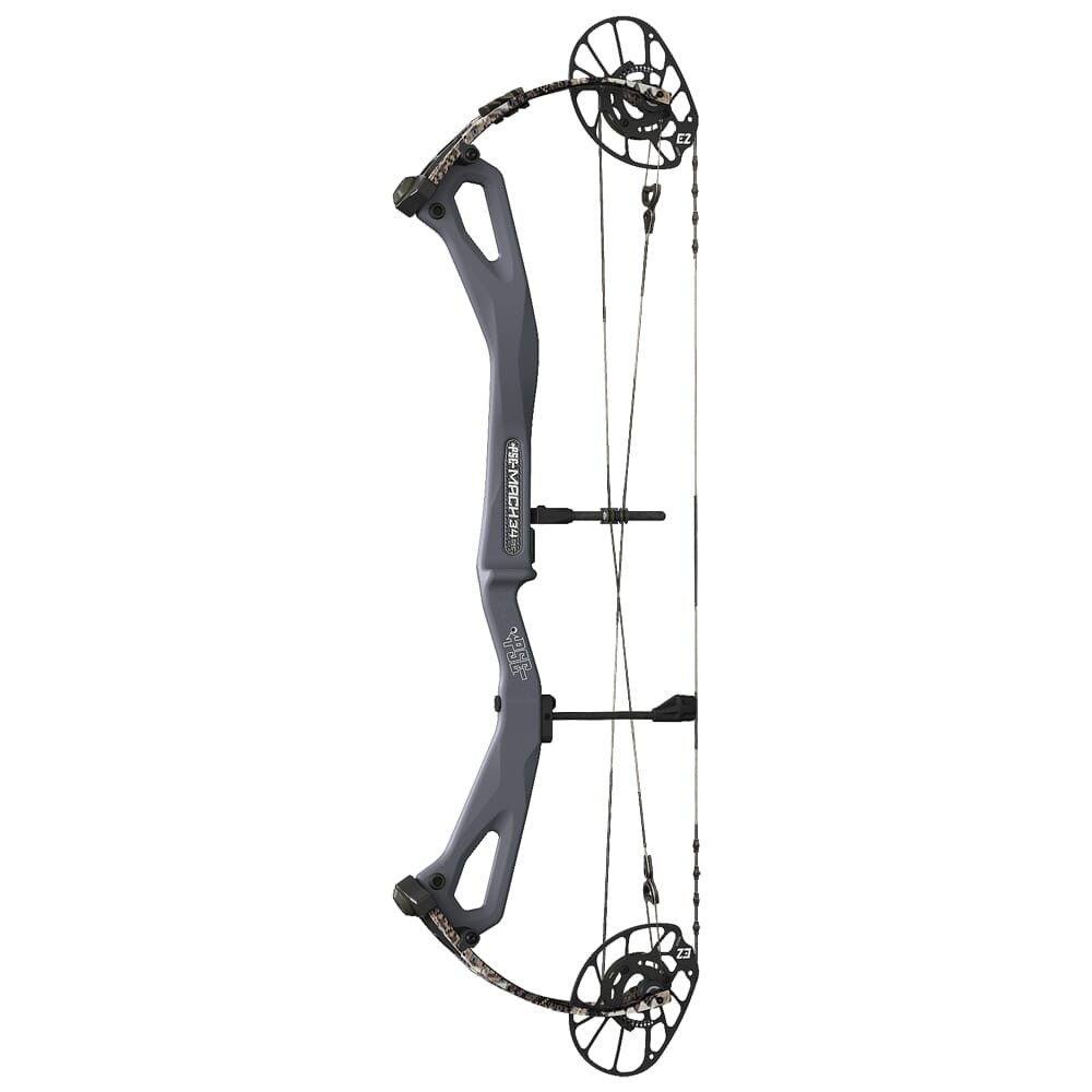 PSE Archery PSE Mach 34 E2 RH Charcoal Riser/Elevated II Limbs 29-80 Bow 2234E2RCE2980 in Multiple