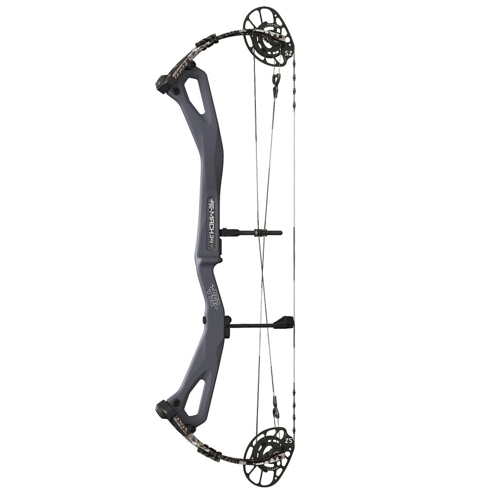 PSE Archery PSE Mach 34 S2 RH Charcoal Riser/Elevated II Limbs 29-50 Bow 2234S2RCE2950 in Multiple - PSE Archery