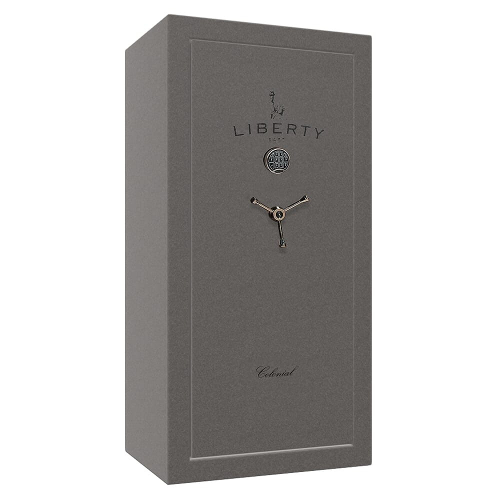 Liberty Safe Colonial Granite Textured 25-Gun Safe w/Black Ink, SecuRam Back Lit Brass eLock & Economy Door Panel