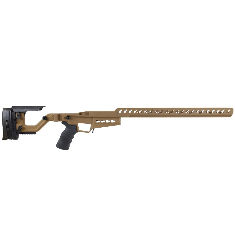 Accuracy International AT-X AICS SA Long Chassis Rem 700 Dark Earth Folding Stock 29642FO-DE in Flat Dark Earth - Accuracy International
