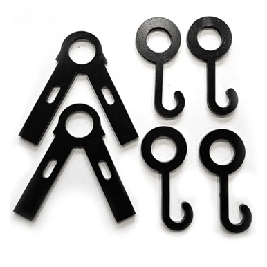 Precision Targets 3/4" Conduit Leg/Cross Bar Brackets w/4 Gong Hooks 3-4-CLCBB-4GH - Precision Targets