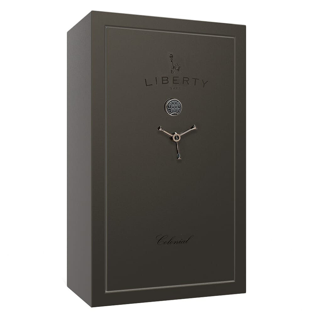Liberty Safe Colonial Gray Marbled 30-Gun Safe w/Black Ink, SecuRam Back Lit Brass eLock & Economy Door Panel - Liberty Safe