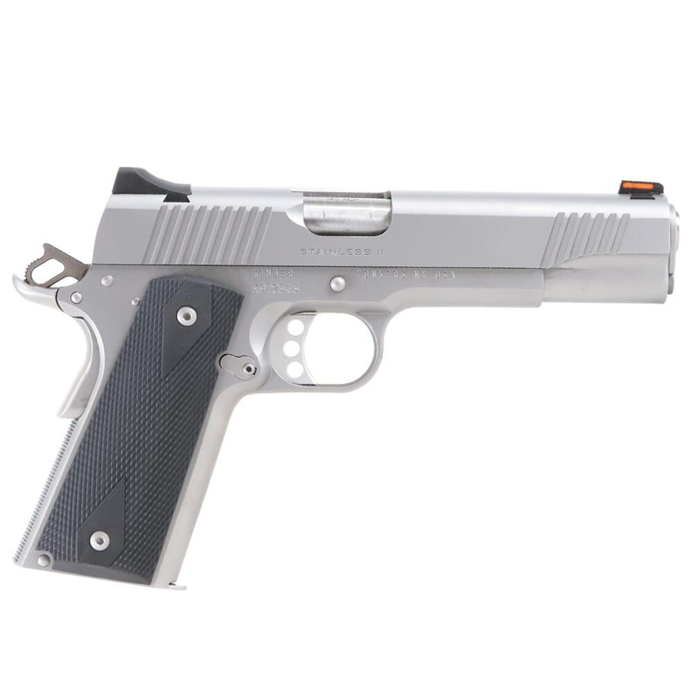 Kimber 1911 Stainless II .45 ACP 5" Bbl Optics Ready Stainless Pistol w/Mission First Tactical Holster, Kimber Range Bag, 3x7rd Magazines 3200007CAB - Kimber