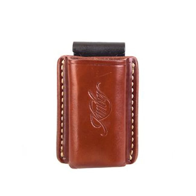 Kimber Single Mag Tan Leather Carrier w/Spring Clip & Kimber Logo by Galco 4000019 - Kimber