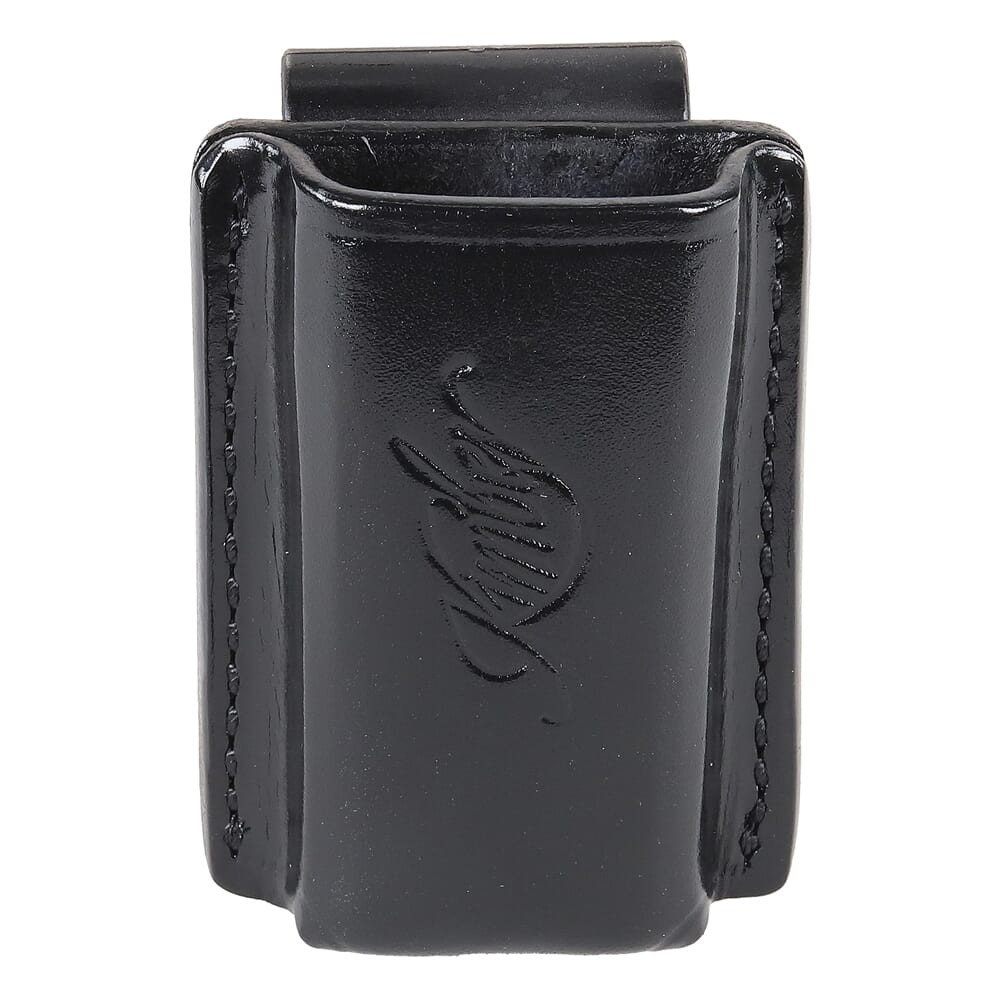 Kimber Single Mag Black Leather Carrier w/Spring Clip & Kimber Logo by Galco 4000042 - Kimber