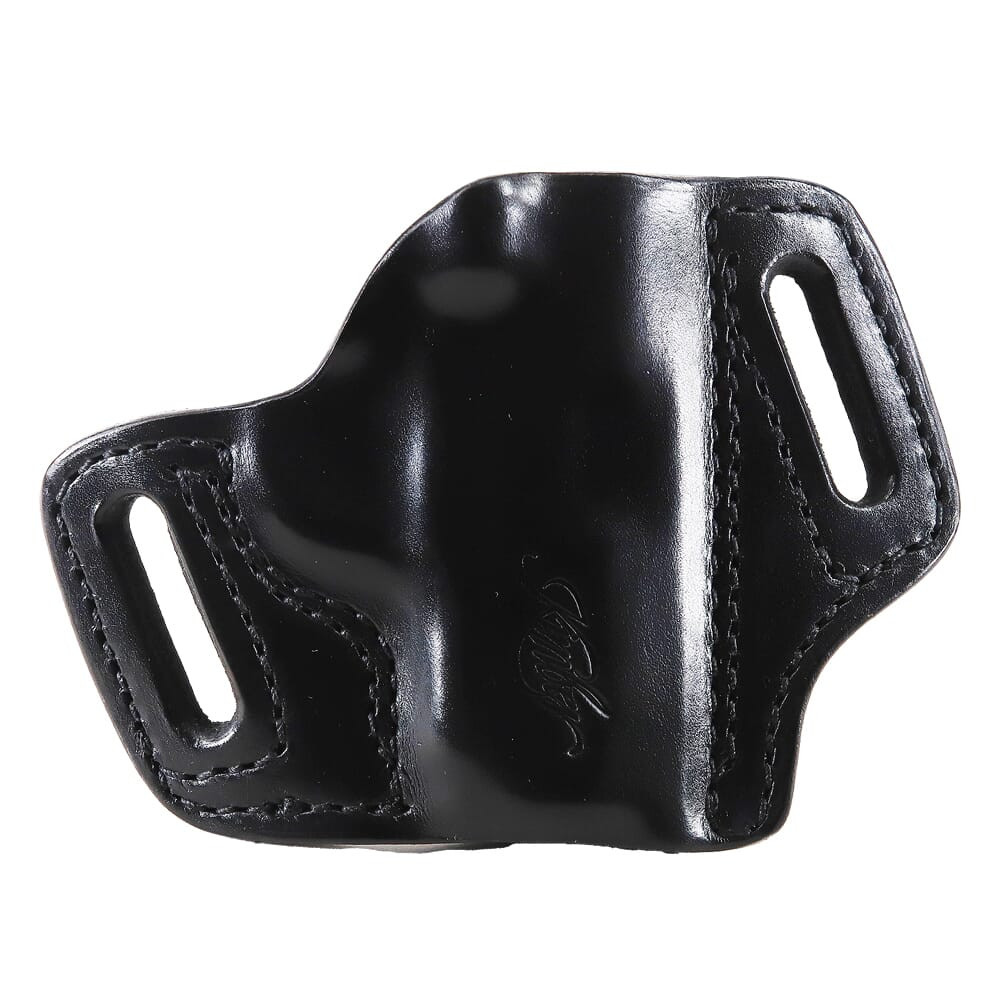 Kimber Micro .380 ACP Full-Length Belt Slide RH Black Leather Holster w/Kimber Logo by Mitch Rosen 4000273 - Kimber