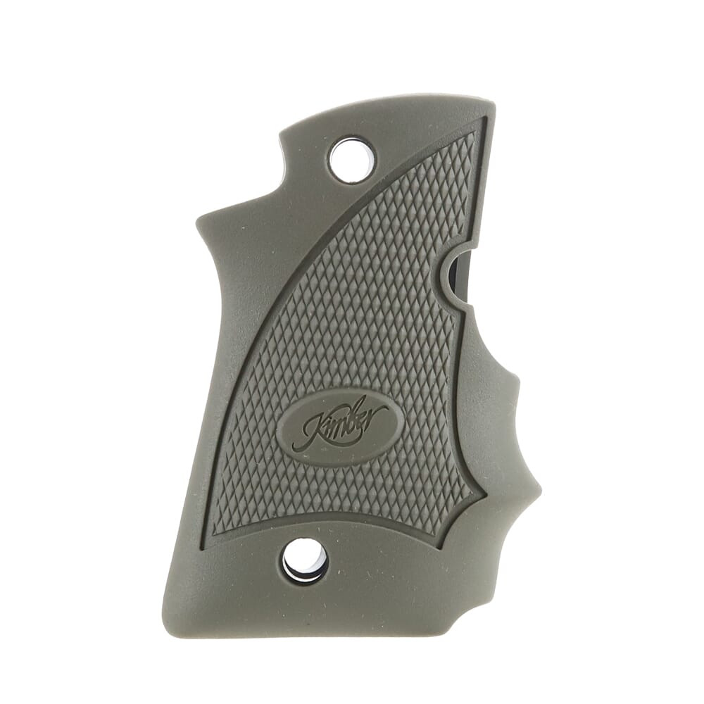 Kimber Micro 9mm Checkered Olive Drab Rubber Wraparound w/Finger Grooves Grips 4000903 - Kimber