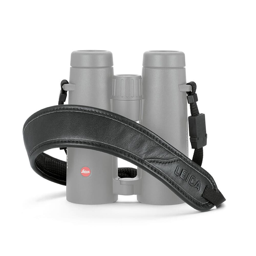 Leica Black Leather Carrying Strap 42042, Designed to fit standard binoculars - Leica