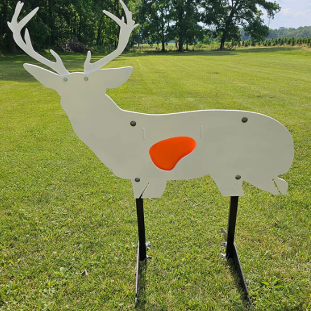 Precision Targets 1/2" Life-Size Whitetail Buck w/Reactive Vitals & Stand 1-2-LSWBRVS - Precision Targets