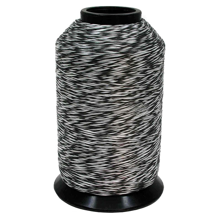 BCY Bowstring BCY No.62 XS Braid .021" Serving Thread Black/White 120yd Jig Spool 62XS-021-BLKWHT-120 - BCY Bowstring