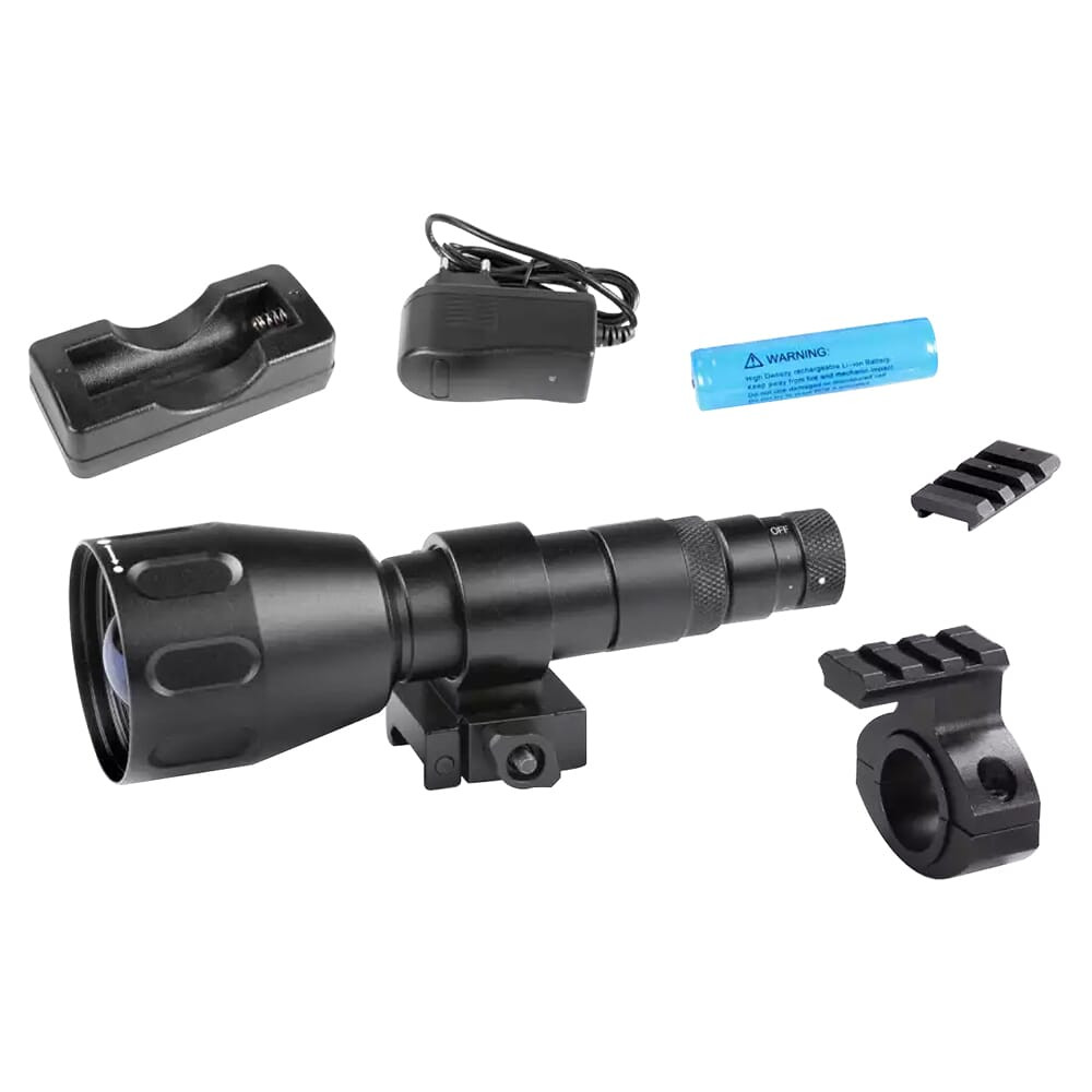 AGM Global Vision AGM CO22-IR Kit w/Sioux850 Long-Range IR Illuminator, Rechargeable Battery, Charger, Platform Ring, & Picatinny Rail Mount 6605C221 - AGM Global Vision