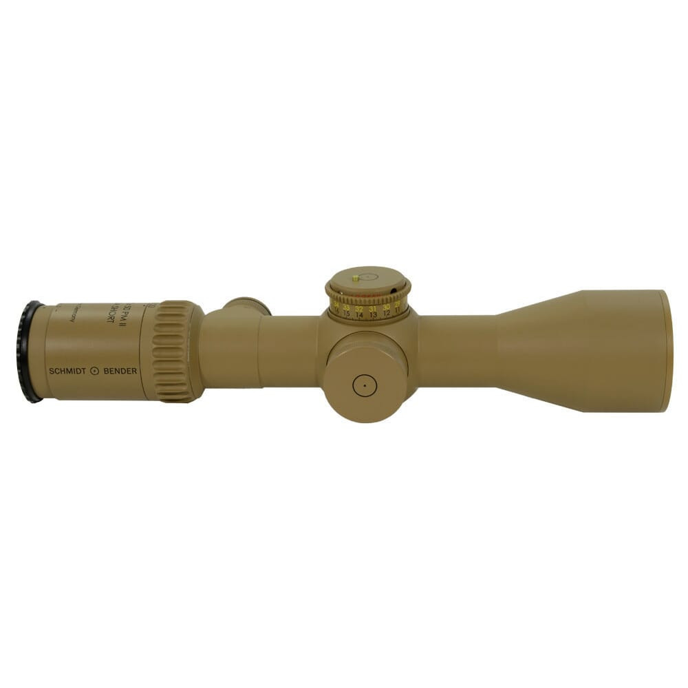 Schmidt Bender 5-20x50 PM II Ultra Short LP P4F 1cm ccw DT MTC LT / ST ZS CT Pantone 7504M Riflescope 673-946-972-F1-E8 - Schmidt Bender