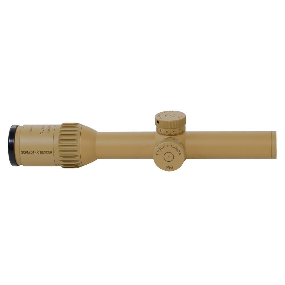 Schmidt Bender PMII Riflescope ShortDot 1-8x24 30mm CC 2. BE FD CQB2 1/4 MOA CCW ST LT / ST LT RAL8000 Scope 682-845-918-F6-D8 - Schmidt Bender
