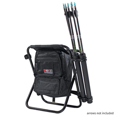 Bohning Archery Bohning Shooters Stool w/Arrow Tubes & Umbrella Holder Black 701058BK - Bohning Archery