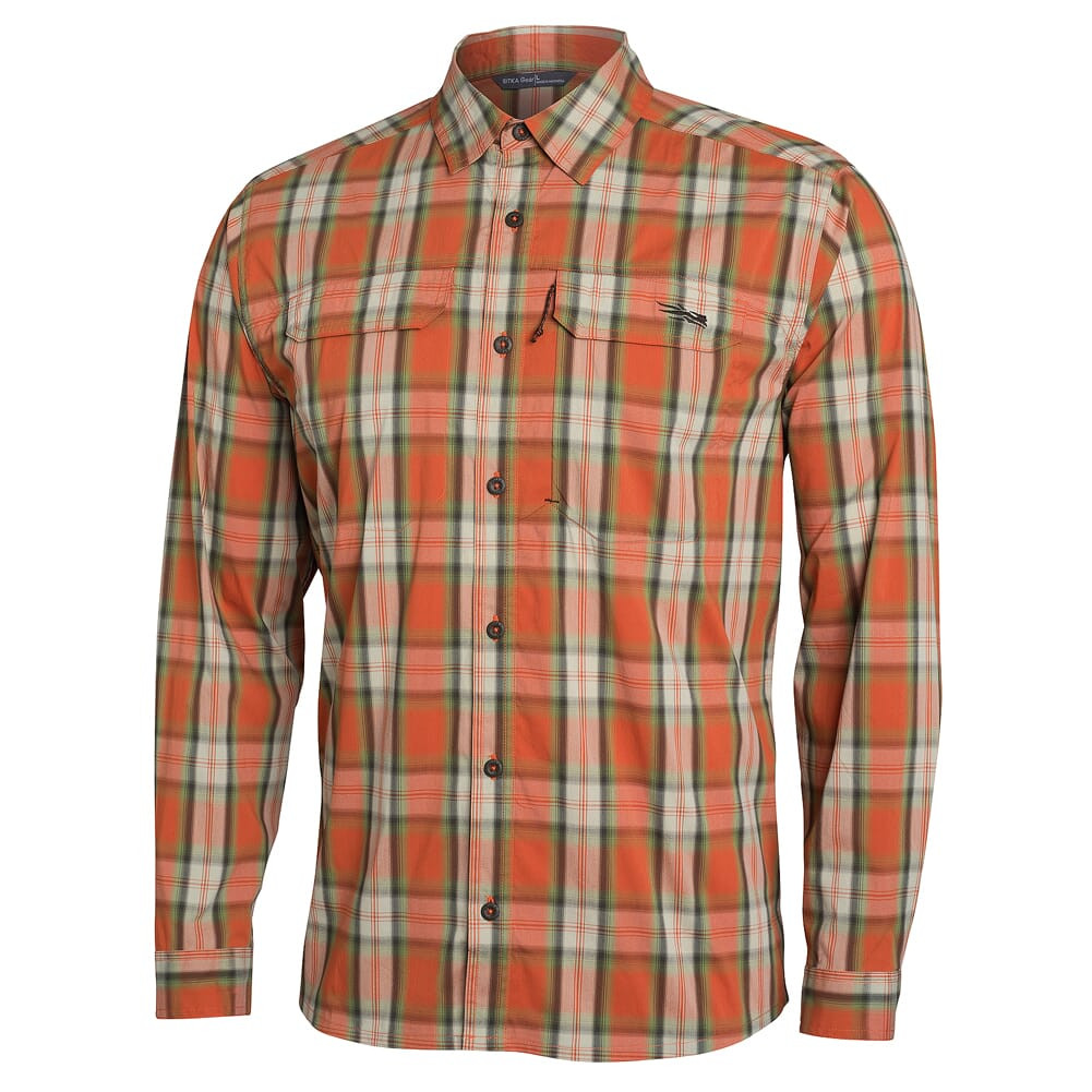 Sitka Gear Sitka Globetrotter Shirt LS Canyon Plaid Large 80031-CZ-L - Sitka Gear
