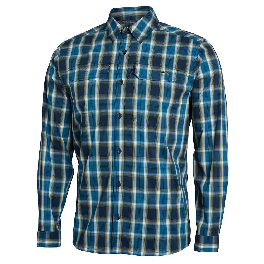 Sitka Gear Sitka Globetrotter Shirt LS Pond Plaid Small 80031-PP-S - Sitka Gear