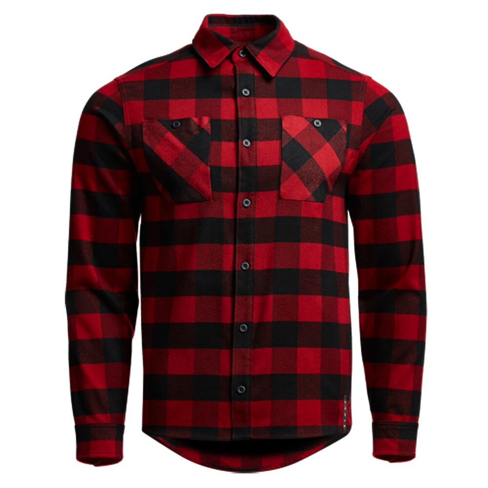 Sitka Gear Riser Work Shirt Brick Plaid Large 80055-BCP-L - Sitka Gear