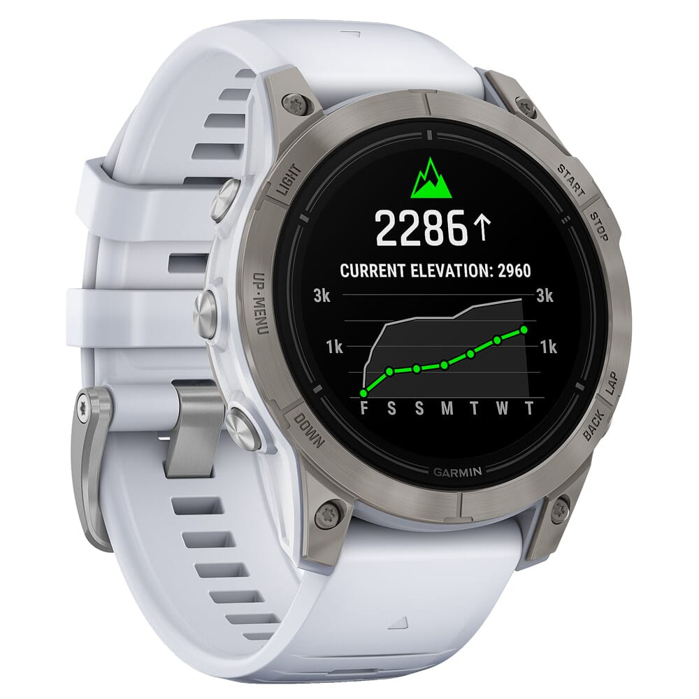 Garmin epix Pro Sapphire 47mm Titanium Smartwatch w/Whitestone Band 010-02803-20 - Garmin