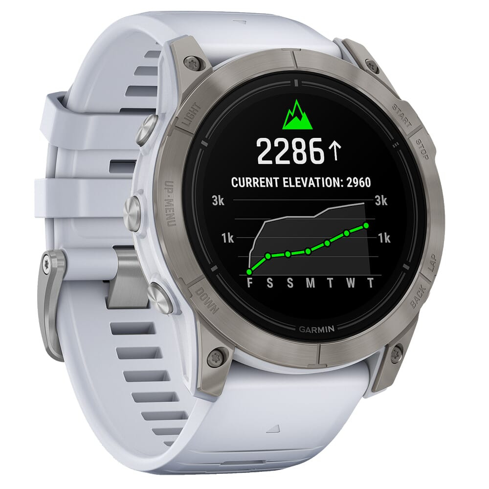 Garmin epix Pro Sapphire 51mm Titanium Smartwatch w/Whitestone Band 010-02804-10 - Garmin