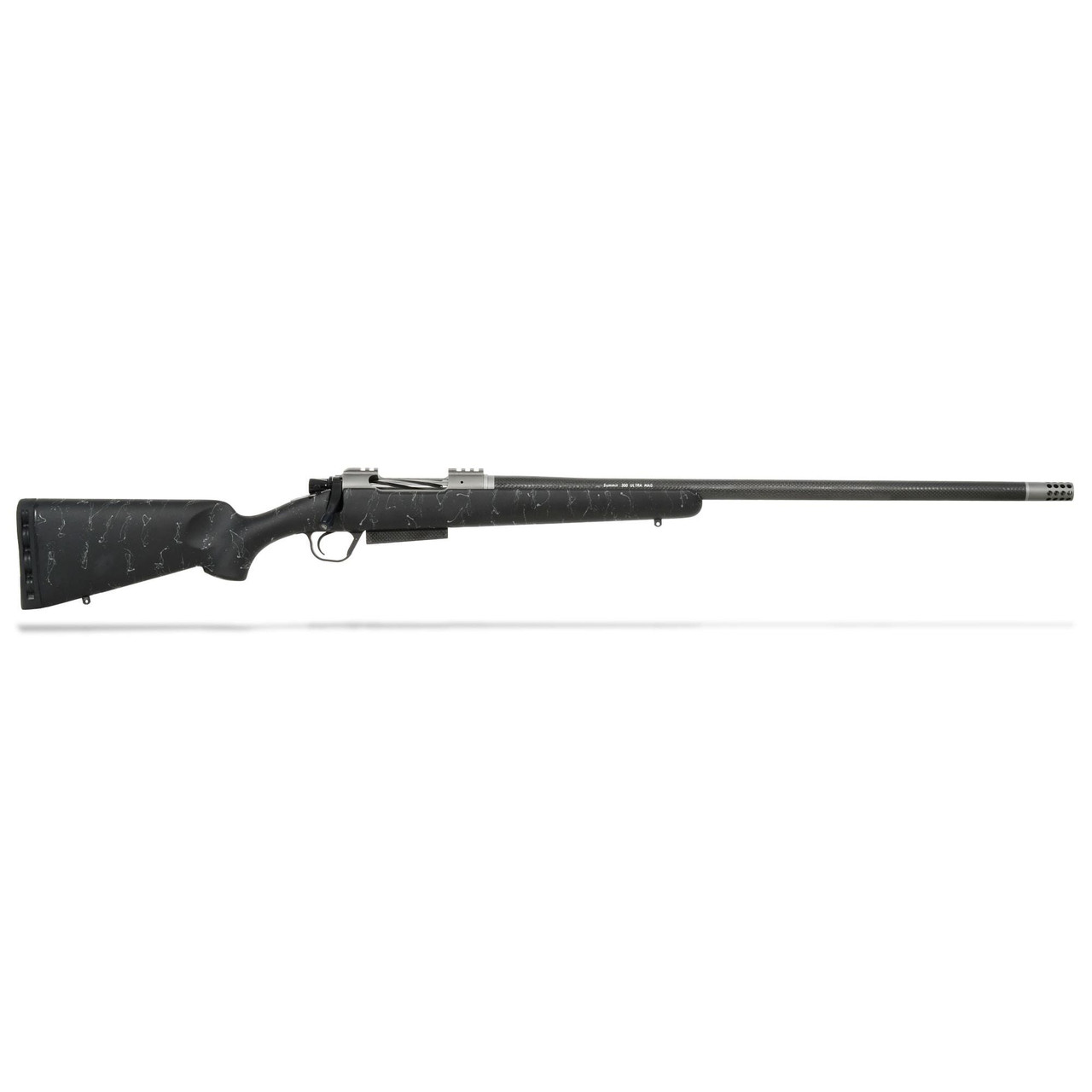 Christensen Arms Summit Ti 338 Lapua Mag 27" 1/9.3" Aerograde Sporter Black w/ Gray Webbing Stock 801-08003-01 - Christensen Arms