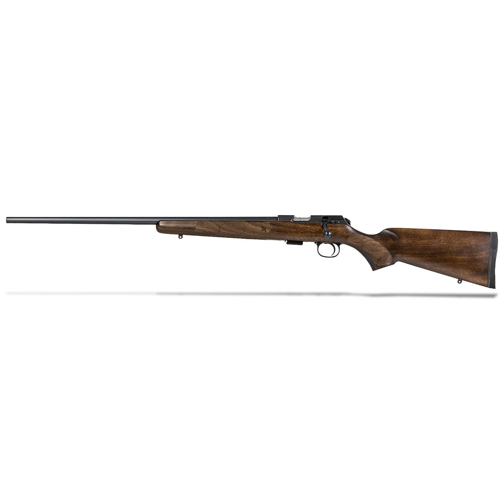 CZ-USA American Left-Hand .22 WMR 24" 1/2x28" Bbl Walnut American-Style 5rd Rimfire Rifle w/11mm Dovetail 02391