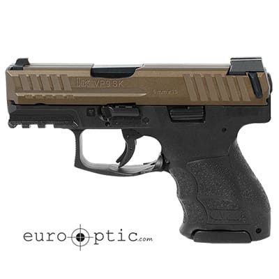 Heckler & Koch HK VP9SK Subcompact 9mm Midnight Bronze Handgun (3) 10 rd Magazines and Night Sights 81000146 - Heckler & Koch