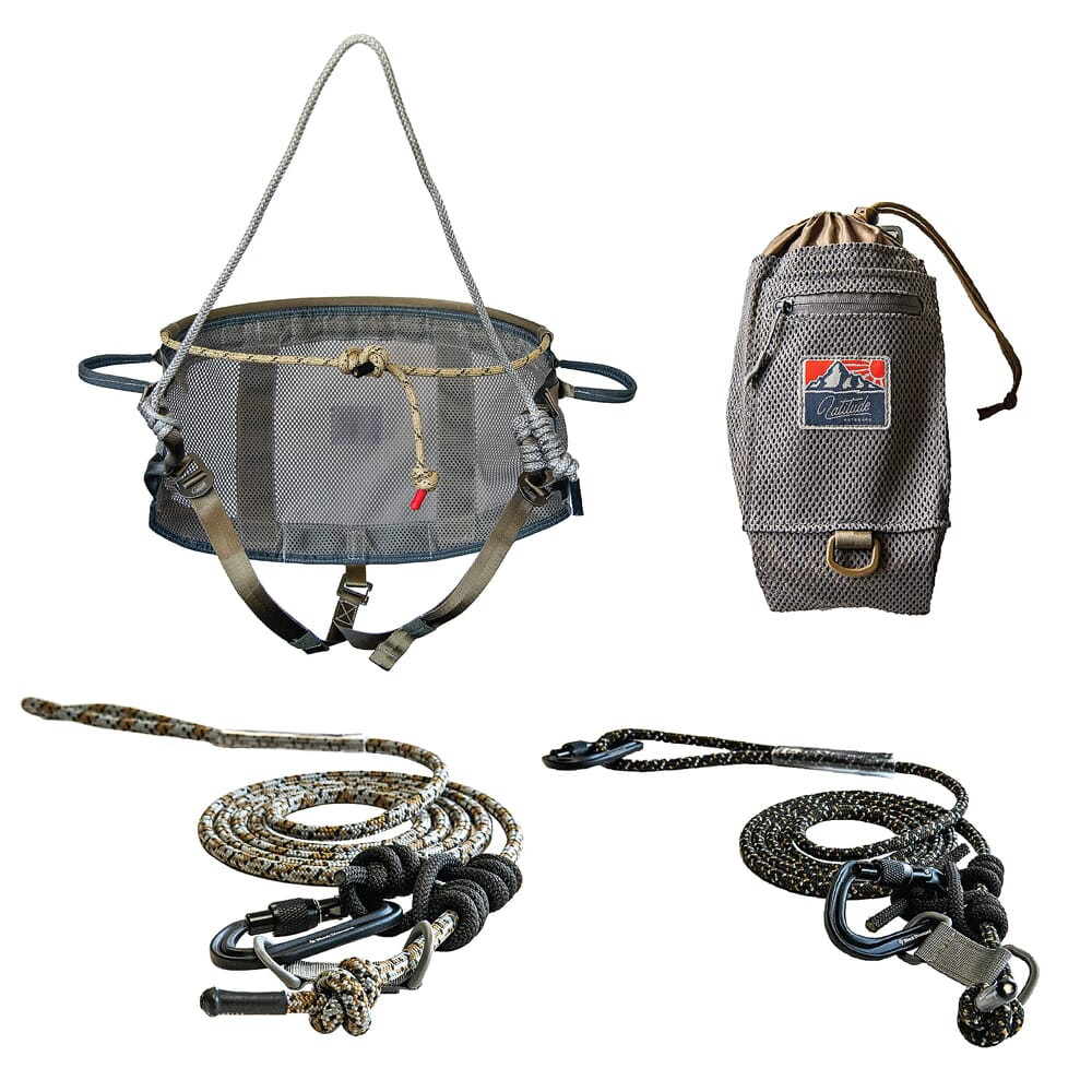 Latitude Outdoors Classic 2 Saddle Starter Kit w/10mm Tether & Lineman Belt 850039447051 - Latitude Outdoors