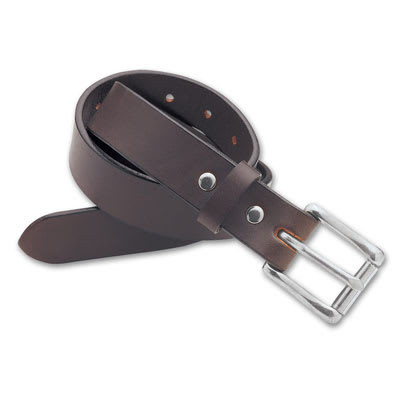 Filson 28 Brown/Stainless 1" Leather Belt 63204 - Filson