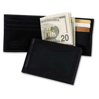 Filson Black Leather Money Clip Wallet 65205 - Filson