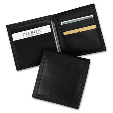 Filson Black Leather Packer Wallet 65208 - Filson
