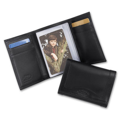 Filson Black Leather Tri-Fold Wallet 65210 - Filson