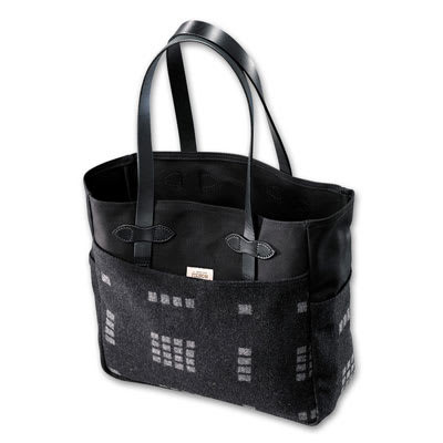 Filson Black Twill & Wool Tote Bag FIL-70067-BL - Filson