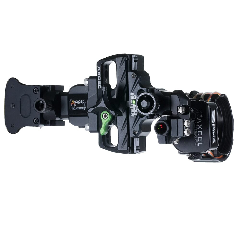 AXCEL Archery AccuHunter Slider Picatinny Mount 41mm Scope w/"T" Non-Dampened 5-Pin .019 Black Bow Sight ACHN-P519-4BK - AXCEL Archery