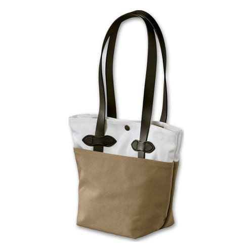 Filson SM White/Tan Canvas Tote Bag FIL-70084-TW - Filson