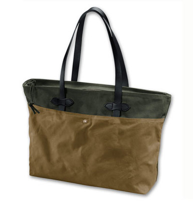 Filson LG Green/Tan Zip Tote FIL-70086-GT