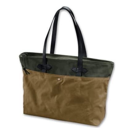 Filson LG Green/Tan Zip Tote FIL-70086-GT - Filson