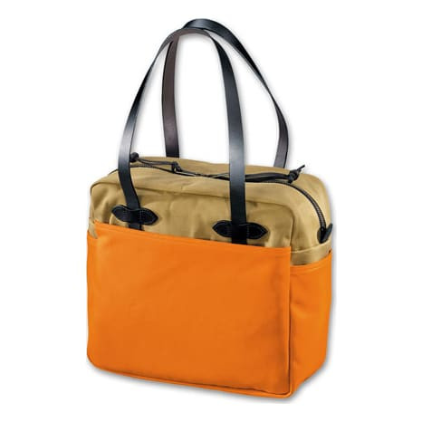 Filson Orange/Tan Zip Top Tote Bag FIL-70088-RT - Filson