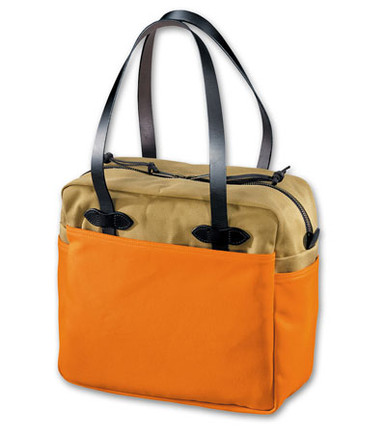 Filson Orange/Tan Zip Top Tote Bag FIL-70088-RT - Filson