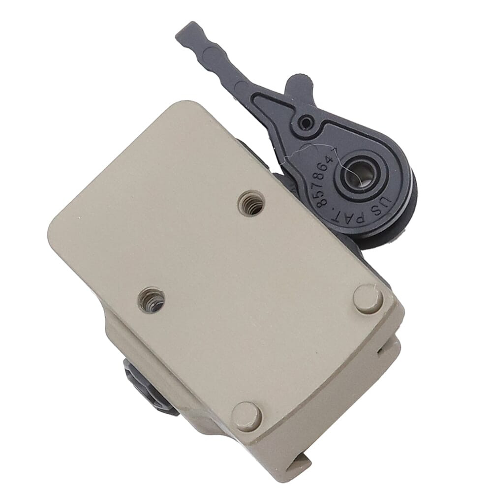 American Defense Manufacturing ADM Lightweight Low Profile QD RMR FDE Mount w/LH Ti Lever AD-RMR-LW-L-FDE-TL - American Defense Manufacturing