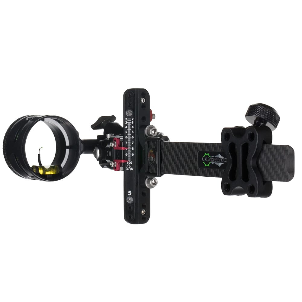 AXCEL Archery LANDSLYDE Carbon Pro Slider w/AVX-31 Scope Single-Pin .019 Red Fiber Black Bow Sight ALND-C119-3RB - AXCEL Archery