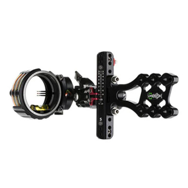 AXCEL Archery LANDSLYDE Carbon Pro Slider w/AccuStat II Scope Micro 3-Pins .010 Fiber Black Bow Sight ALND-C310-4BK - AXCEL Archery