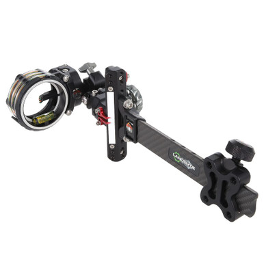 AXCEL Archery LANDSLYDE Carbon Pro Slider w/AccuStat II Scope Micro 3-Pins .019 Fiber Black Bow Sight ALND-C319-4BK - AXCEL Archery