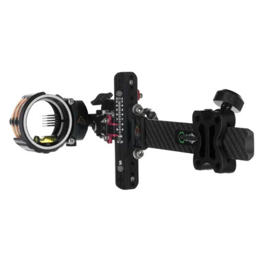 AXCEL Archery LANDSLYDE Carbon Pro Slider w/AccuStat II Scope Micro 5-Pins .019 Fiber Black Bow Sight ALND-C519-4BK - AXCEL Archery
