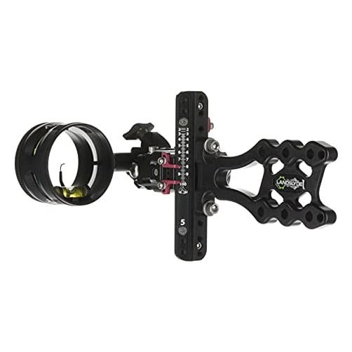 AXCEL Archery LANDSLYDE Slider Non-Dampened w/AVX-41 Scope Single-Pin .019 Red Fiber Black Bow Sight ALND-N119-4RB - AXCEL Archery