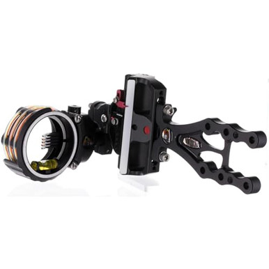 AXCEL Archery LANDSLYDE Slider Non-Dampened w/AccuStat II Scope Micro 5-Pins .019 Fiber Black Bow Sight ALND-N519-4BK - AXCEL Archery