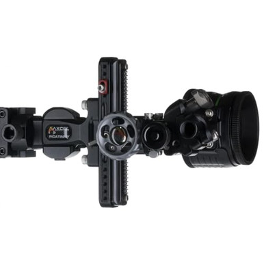 AXCEL Archery LANDSLYDE Slider Picatinny Mount w/AVX-31 Scope Single-Pin .019 Green Fiber Black Bow Sight ALND-P119-3GB - AXCEL Archery