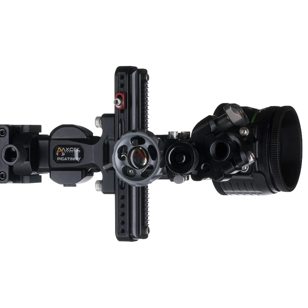 AXCEL Archery LANDSLYDE Slider Picatinny Mount w/AVX-41 Scope Single-Pin .019 Yellow Fiber Black Bow Sight ALND-P119-4YB - AXCEL Archery