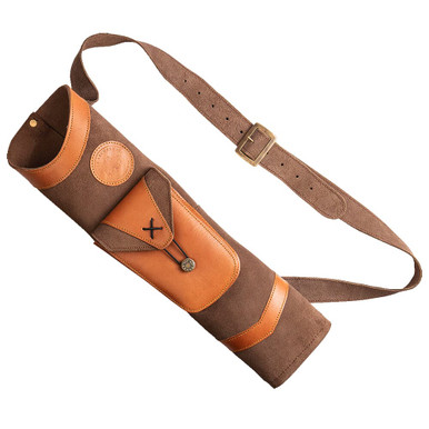Bear Archery Traditional Back Quiver Brown AT100BQ - Bear Archery
